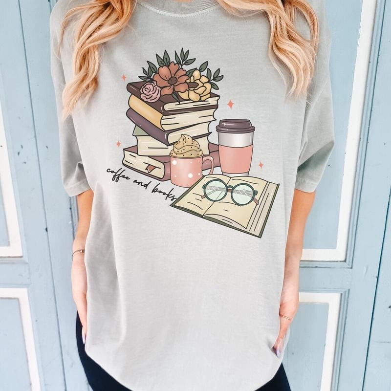 Coffee Books Book Lover Mom Coffe - Adult & Kids T-Shirts, Sweatshirts & Hoodies apparel design preview 1