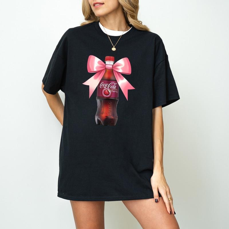 Coke Cherry Bow Drink Just Girl Who Loves Diet - Adult & Kids T-Shirts, Sweatshirts & Hoodies apparel design preview 1