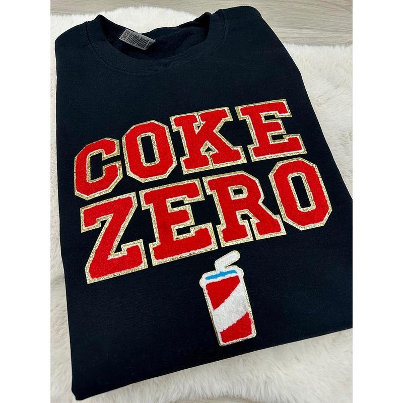 'Coke Zero' Letter Patch - Adult & Kids T-Shirts, Sweatshirts & Hoodies apparel design preview 1