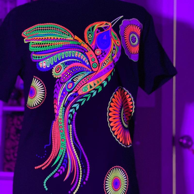 Colibri Colores Cotton Black - Adult & Kids T-Shirts, Sweatshirts & Hoodies apparel design preview 1