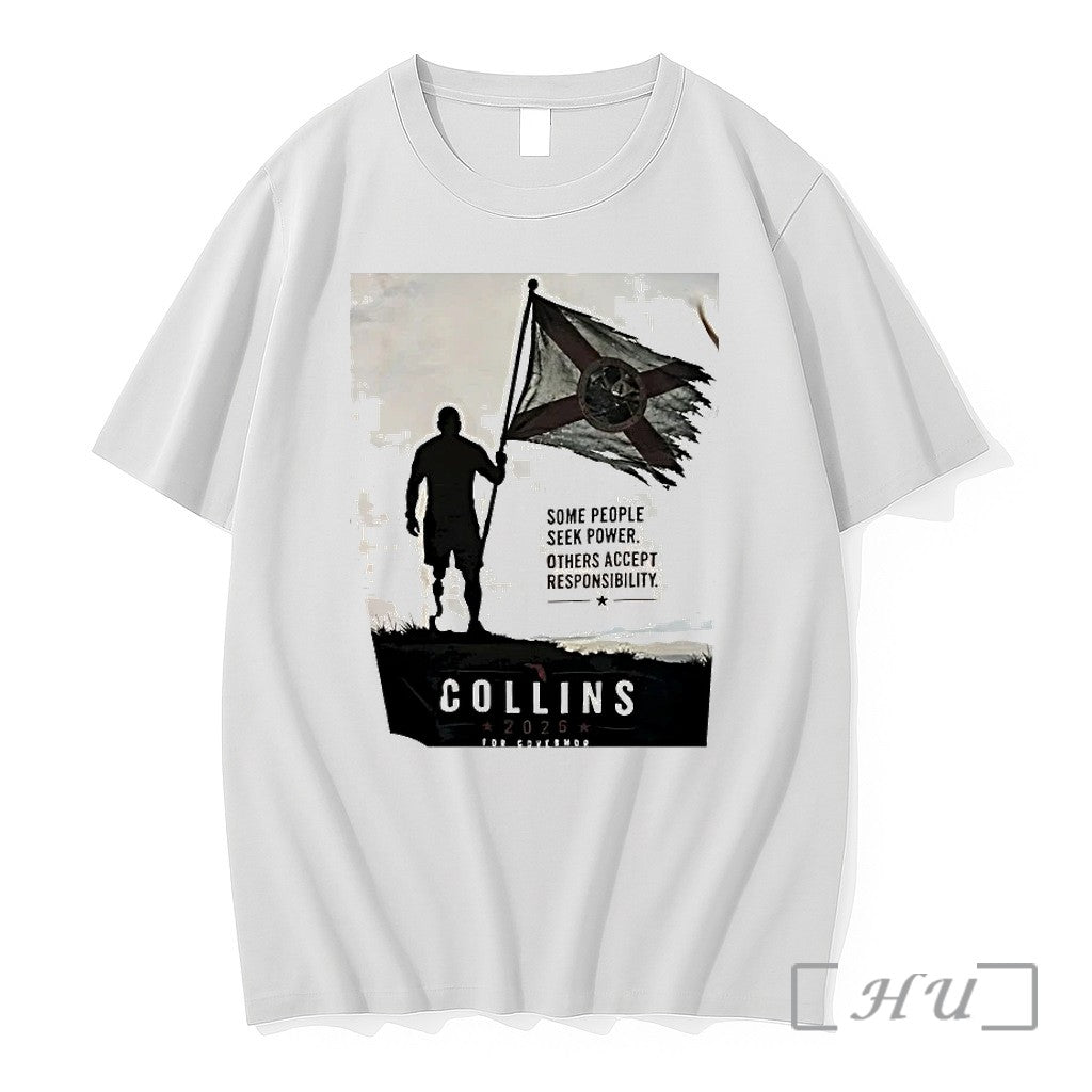 Collins 2026 For Governor Still Standing Fighting - Adult & Kids T-Shirts, Sweatshirts & Hoodies apparel design preview 1