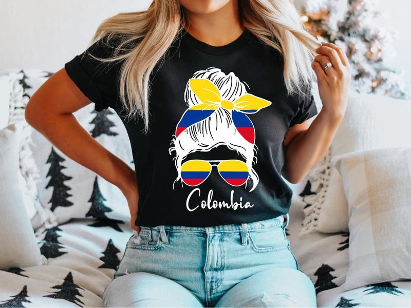 Colombian Mom Colombia Love Latin Party Spanish - Adult & Kids T-Shirts, Sweatshirts & Hoodies apparel design preview 1