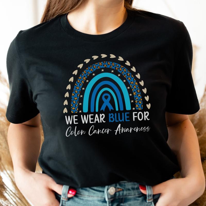 Colon Cancer Awareness Survivor We Blue Ribbon - Adult & Kids T-Shirts, Sweatshirts & Hoodies apparel design preview 1
