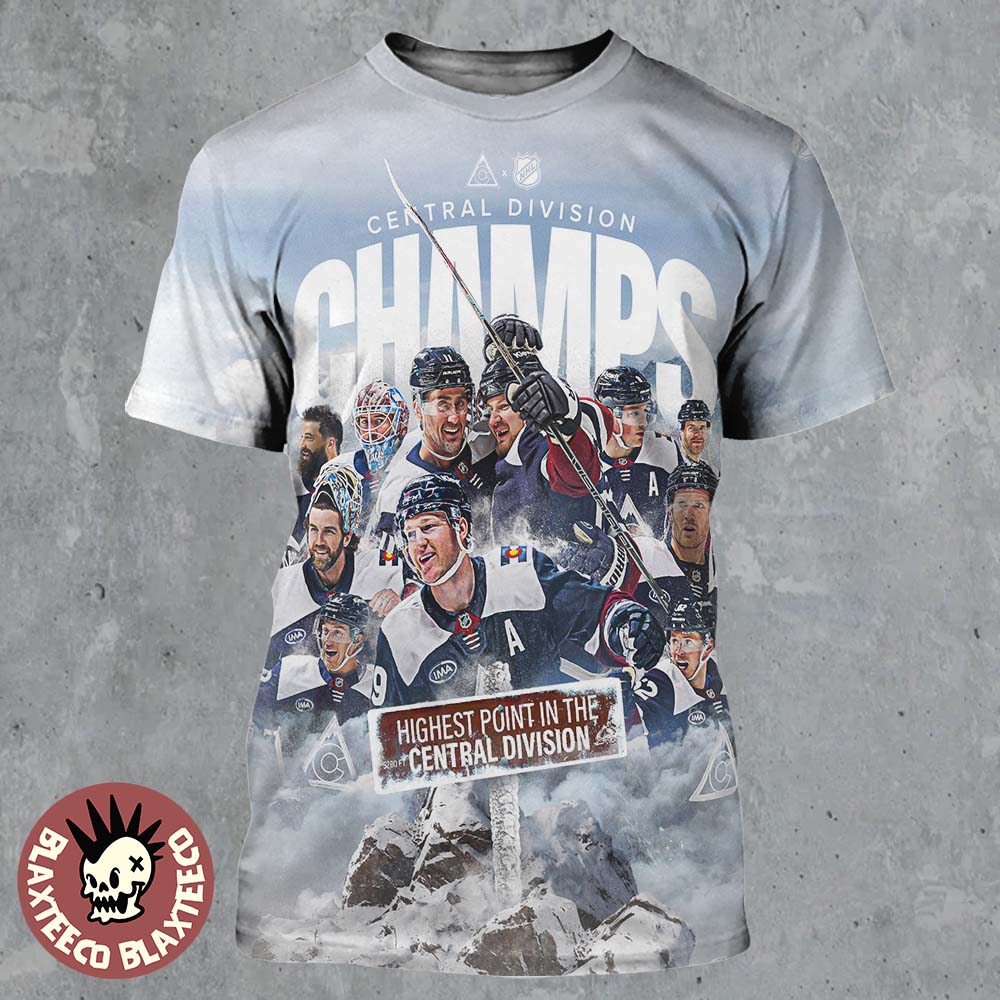 Colorado Avalanche NHL 2026 Central Division - Adult & Kids T-Shirts, Sweatshirts & Hoodies apparel design preview 1