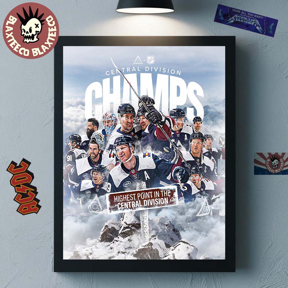 Colorado Avalanche NHL 2026 Central Division - Adult & Kids T-Shirts, Sweatshirts & Hoodies apparel design preview 1