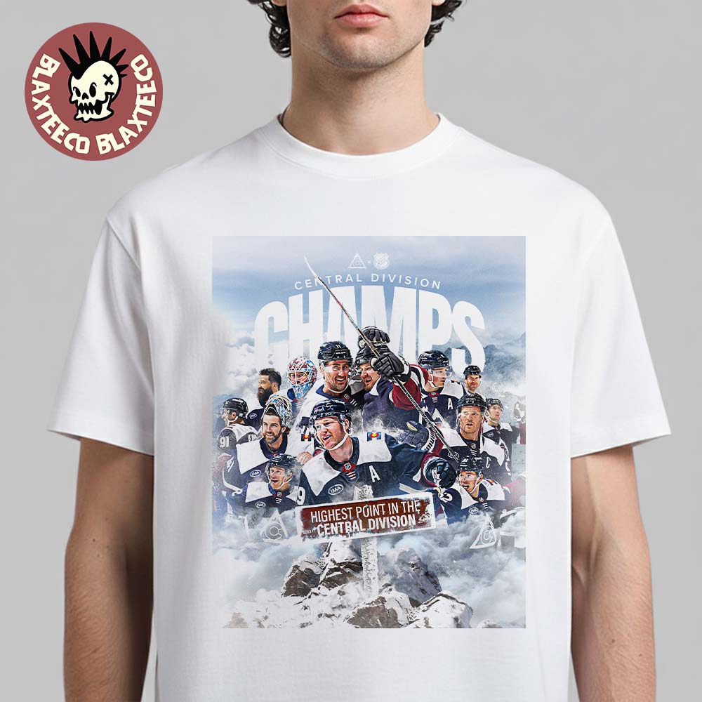 Colorado Avalanche NHL 2026 Central Division - Adult & Kids T-Shirts, Sweatshirts & Hoodies apparel design preview 1