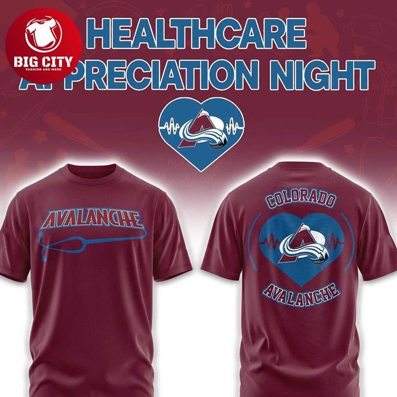 Colorado Avalanche x Healthcare Appreciation 2026 - Adult & Kids T-Shirts, Sweatshirts & Hoodies apparel design preview 1
