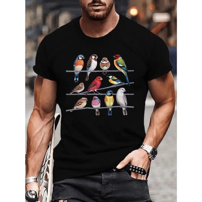 Colorful Birds Illustration Print Comfy Round Neck - Adult & Kids T-Shirts, Sweatshirts & Hoodies apparel design preview 1