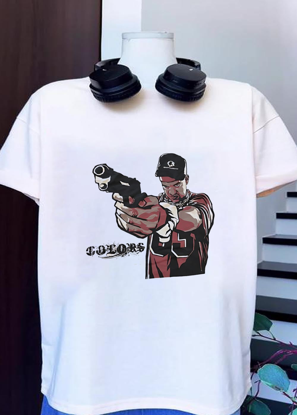 Colors Man Pointing Gun - Adult & Kids T-Shirts, Sweatshirts & Hoodies apparel design preview 1