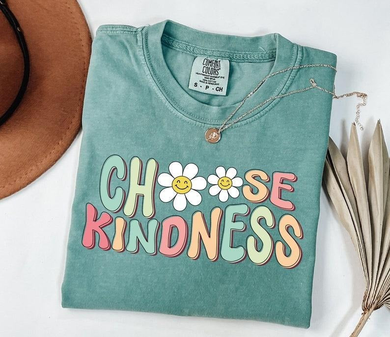 Comfort Color Choose Kindness Teacher Appreciation - Adult & Kids T-Shirts, Sweatshirts & Hoodies apparel design preview 1