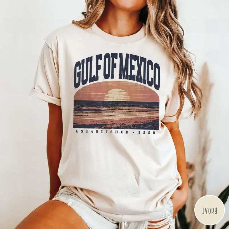 Comfort Color Gulf Mexico Coast Beach Texas Alabama - Adult & Kids T-Shirts, Sweatshirts & Hoodies apparel design preview 1