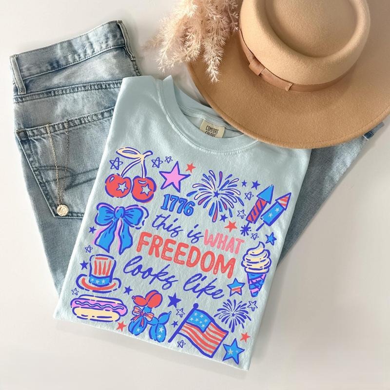 Comfort Colors 4th July Fourth USA Independence Day - Adult & Kids T-Shirts, Sweatshirts & Hoodies apparel design preview 1