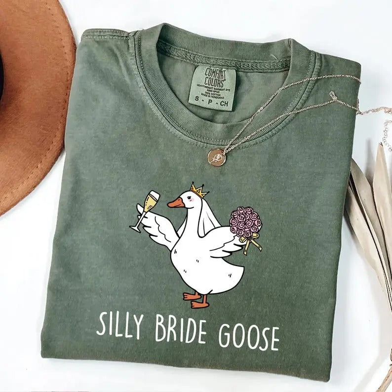 Comfort Colors Bride Bridesmaid Silly Goose Matching - Adult & Kids T-Shirts, Sweatshirts & Hoodies apparel design preview 1
