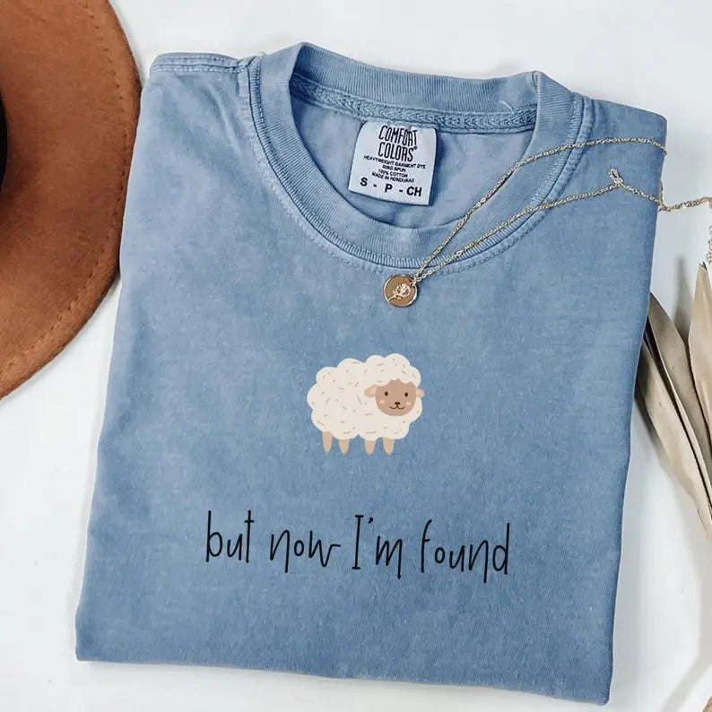 Comfort Colors But Now I'M Found Jesus Cute Christian - Adult & Kids T-Shirts, Sweatshirts & Hoodies apparel design preview 1