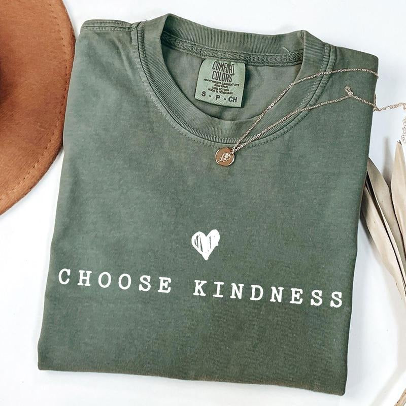 Comfort Colors Choose Kindness Kind Teacher Work - Adult & Kids T-Shirts, Sweatshirts & Hoodies apparel design preview 1