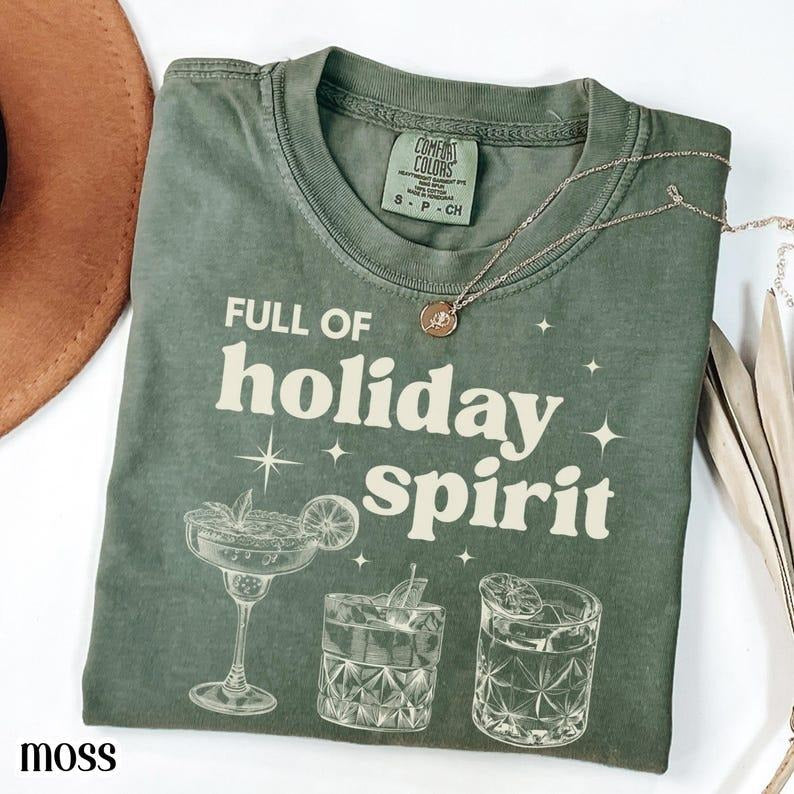 Comfort Colors Full Spirit Drink Cute Margarita Xmas - Adult & Kids T-Shirts, Sweatshirts & Hoodies apparel design preview 1