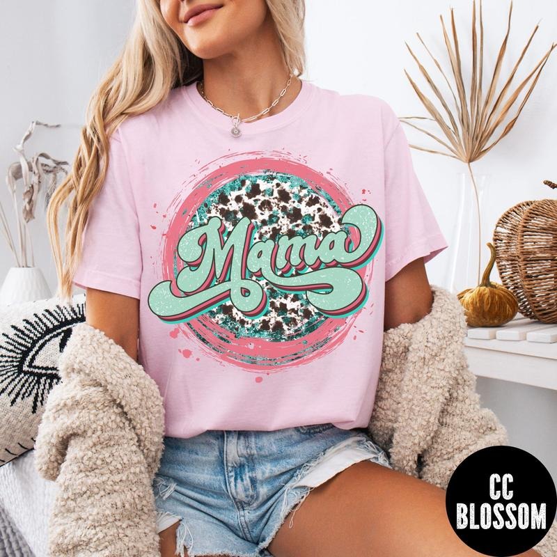 Comfort Colors Cute Mama Cowhide Mom'S - Adult & Kids T-Shirts, Sweatshirts & Hoodies apparel design preview 1
