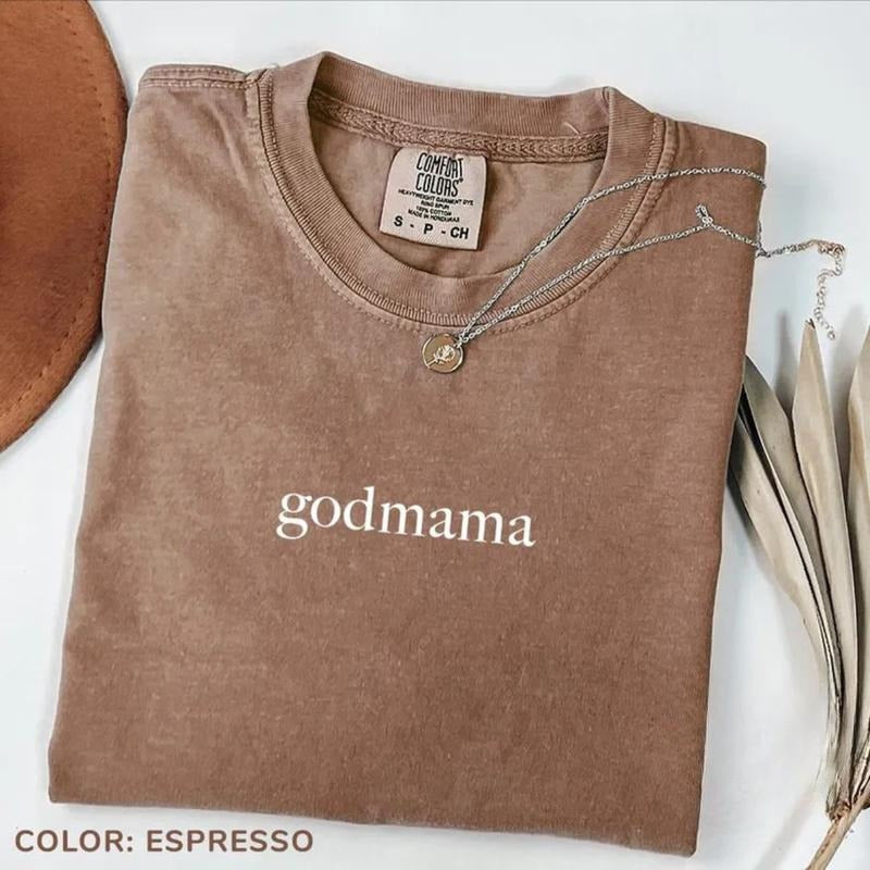 Comfort Colors Godmama Best Baptism Godmother - Adult & Kids T-Shirts, Sweatshirts & Hoodies apparel design preview 1