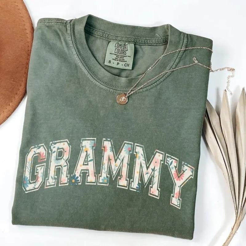 Comfort Colors Grammy Grandma Cute Flower Gramma Gigi - Adult & Kids T-Shirts, Sweatshirts & Hoodies apparel design preview 1