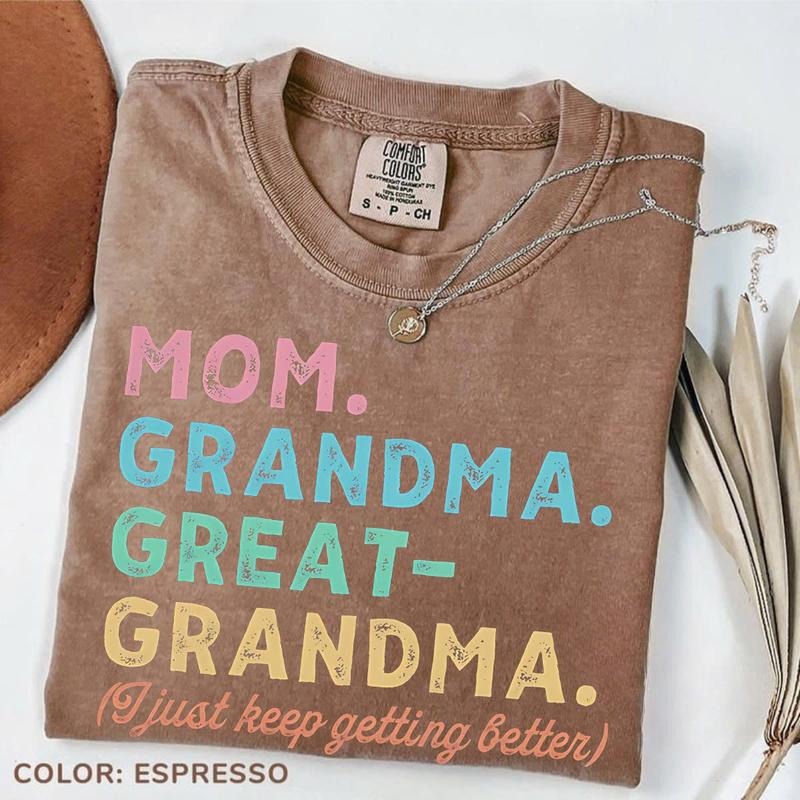 Comfort Colors Grandma Evolution Funny Great Colorful - Adult & Kids T-Shirts, Sweatshirts & Hoodies apparel design preview 1