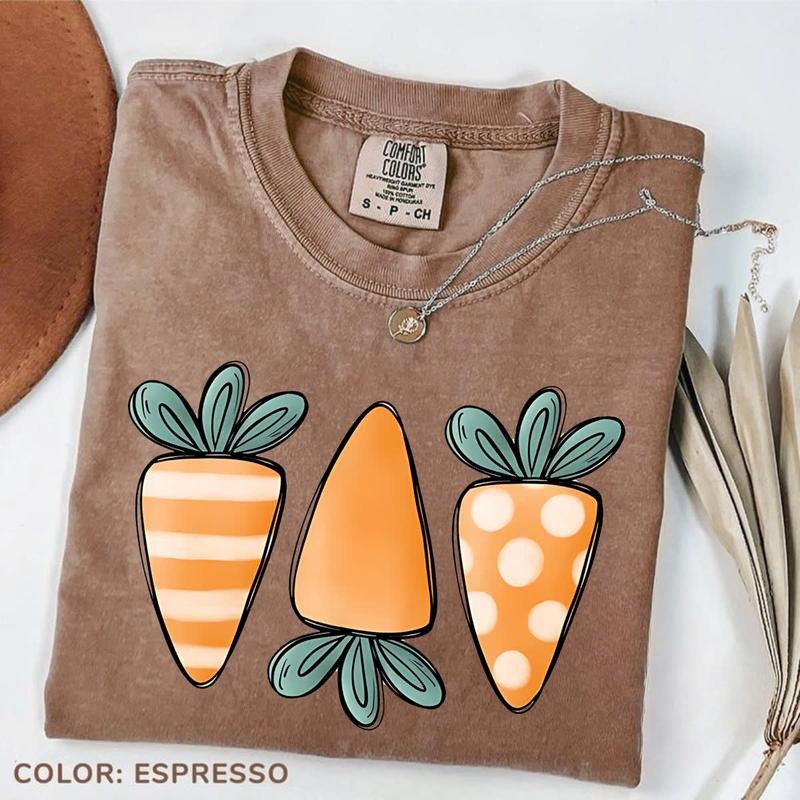 Comfort Colors Happy Easter Carrot Day Garden Spring - Adult & Kids T-Shirts, Sweatshirts & Hoodies apparel design preview 1