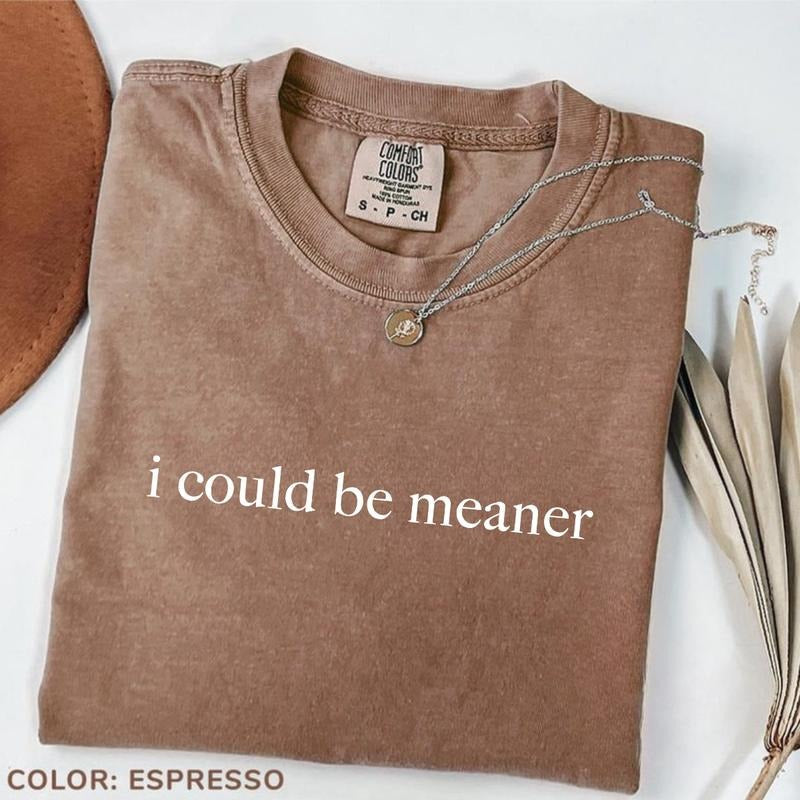 Comfort Colors I Could Be Meaner Funny Humor - Adult & Kids T-Shirts, Sweatshirts & Hoodies apparel design preview 1