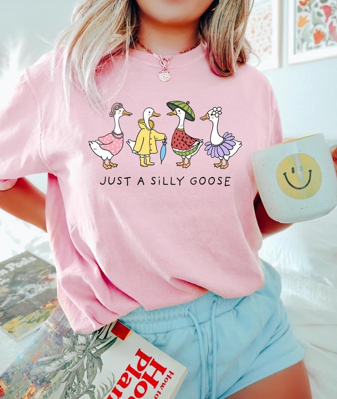 Comfort Colors Just Silly Goose Funny Lover Woman - Adult & Kids T-Shirts, Sweatshirts & Hoodies apparel design preview 1