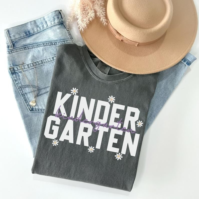 Comfort Colors Kindergarten Teacher Kindergartens - Adult & Kids T-Shirts, Sweatshirts & Hoodies apparel design preview 1