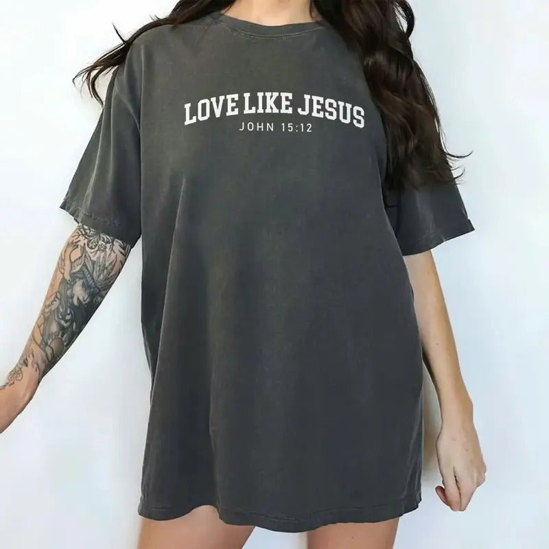 Comfort Colors Love Like Jesus Christian Bible Verse - Adult & Kids T-Shirts, Sweatshirts & Hoodies apparel design preview 1
