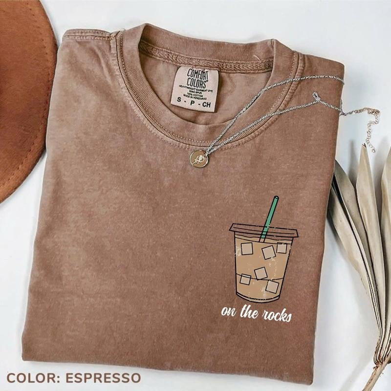 Comfort Colors Rocks Iced Coffee Weather Fall Lover - Adult & Kids T-Shirts, Sweatshirts & Hoodies apparel design preview 1