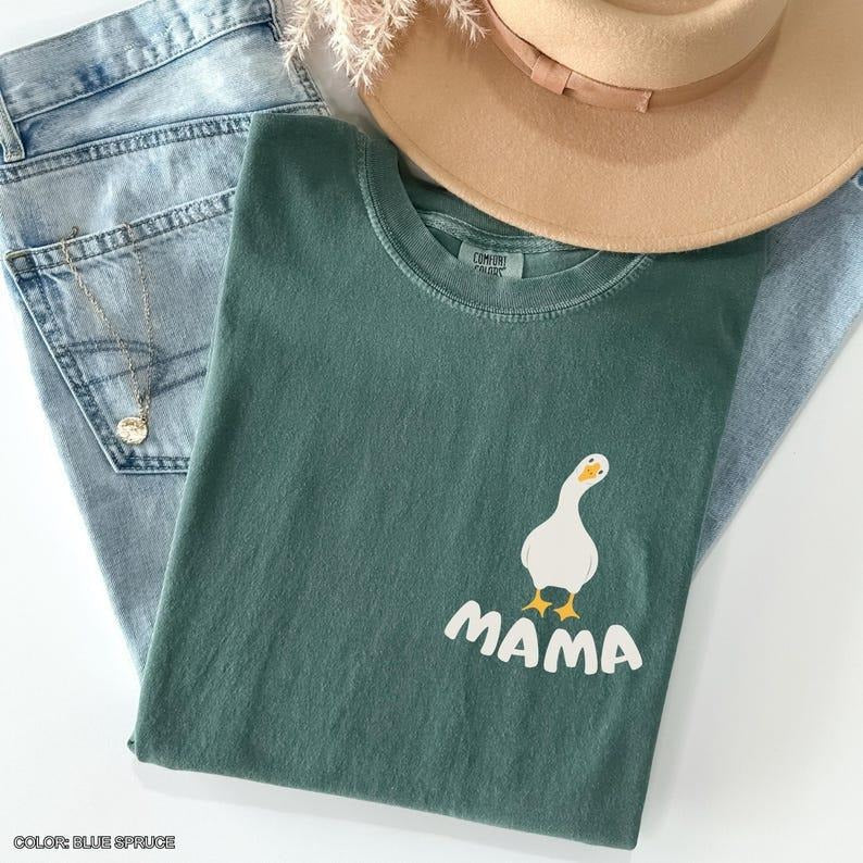 Comfort Colors One Silly Goose First 1st Mama Dada - Adult & Kids T-Shirts, Sweatshirts & Hoodies apparel design preview 1