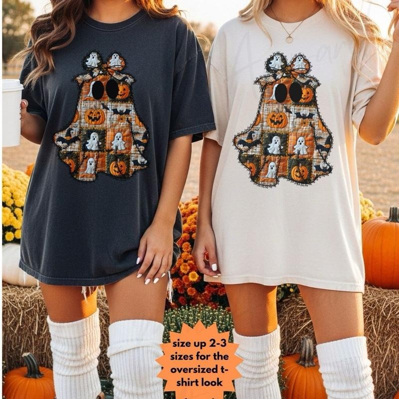 Comfort Colors Patchwork Ghost Short Sleeve Casual - Adult & Kids T-Shirts, Sweatshirts & Hoodies apparel design preview 1