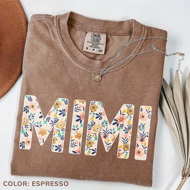 Comfort Colors Personalized Mimi Grandkids Floral - Adult & Kids T-Shirts, Sweatshirts & Hoodies apparel design preview 1