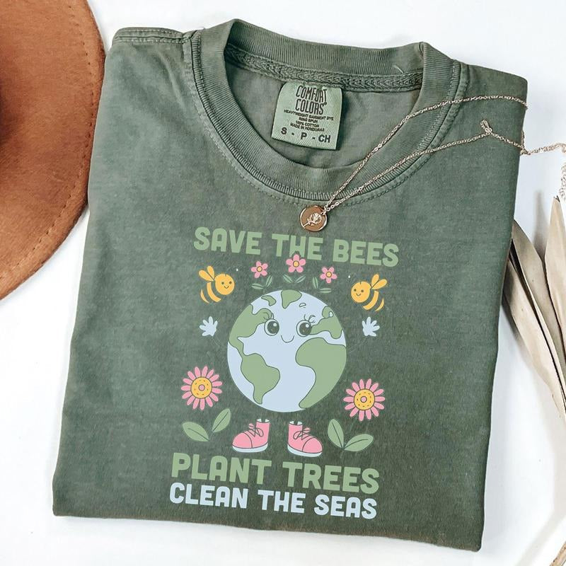 Comfort Colors Popular Nature Lovers Save Bees Plan - Adult & Kids T-Shirts, Sweatshirts & Hoodies apparel design preview 1