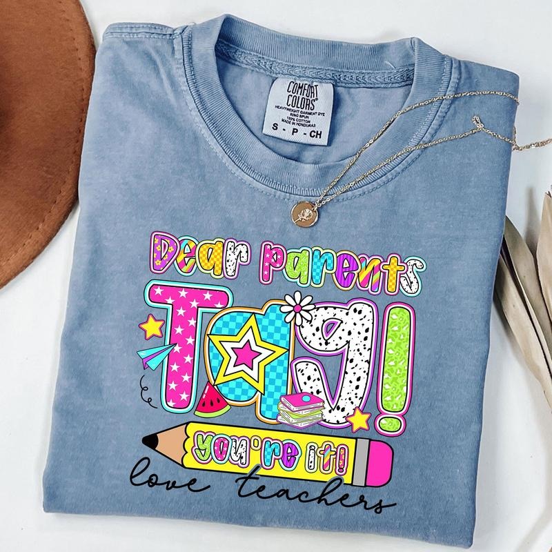Comfort Colors Preppy Last Day School Funny Teacher - Adult & Kids T-Shirts, Sweatshirts & Hoodies apparel design preview 1