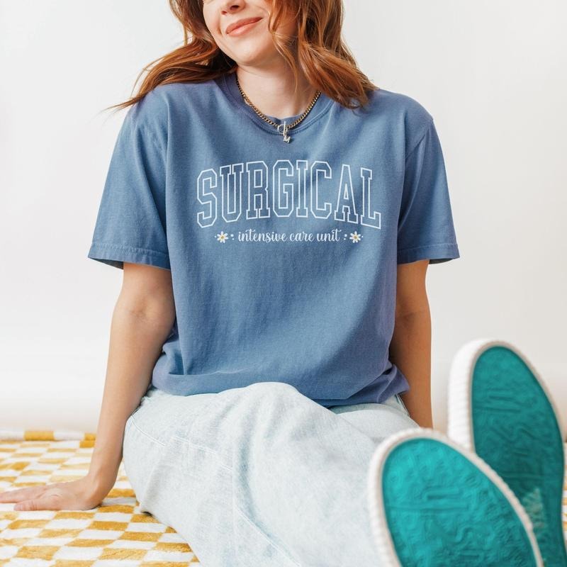 Comfort Colors SICU Athletic Surgical ICU Nurse - Adult & Kids T-Shirts, Sweatshirts & Hoodies apparel design preview 1