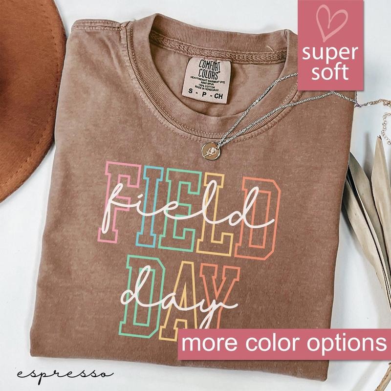 Comfort Colors School Field Day Last Happy Teacher - Adult & Kids T-Shirts, Sweatshirts & Hoodies apparel design preview 1