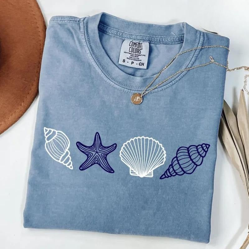 Comfort Colors SeaShell Beach Summer Woman Ocean - Adult & Kids T-Shirts, Sweatshirts & Hoodies apparel design preview 1