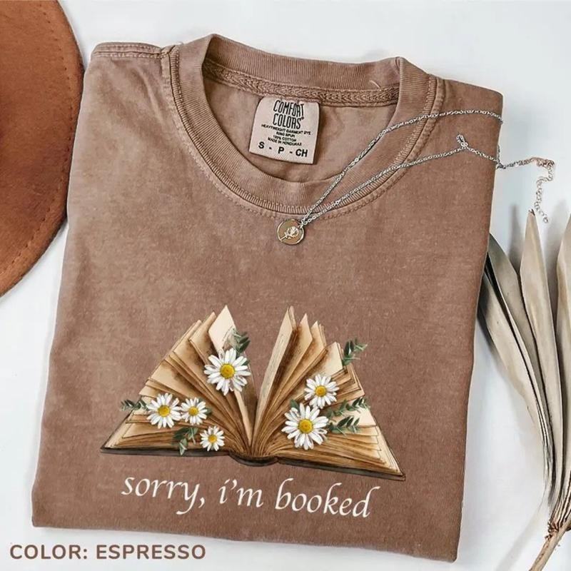 Comfort Colors Sorry I'M Booked Book Lover Bookworm - Adult & Kids T-Shirts, Sweatshirts & Hoodies apparel design preview 1