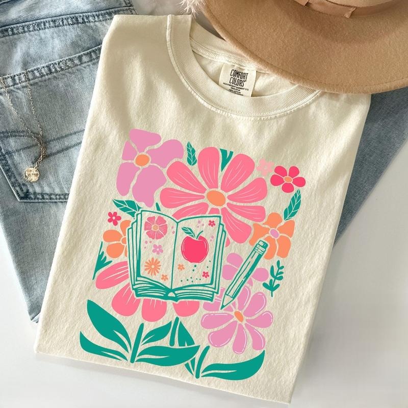 Comfort Colors Teacher Retro Flower Life Teach - Adult & Kids T-Shirts, Sweatshirts & Hoodies apparel design preview 1