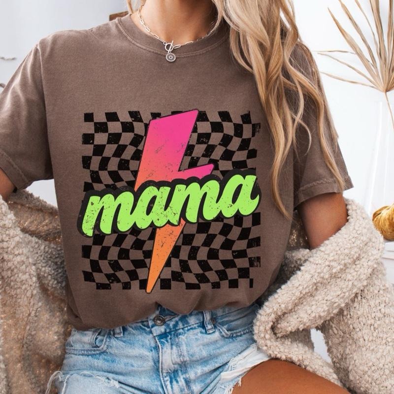 Comfort Colors Neon Mama Short Sleeve Casual Cotton - Adult & Kids T-Shirts, Sweatshirts & Hoodies apparel design preview 1