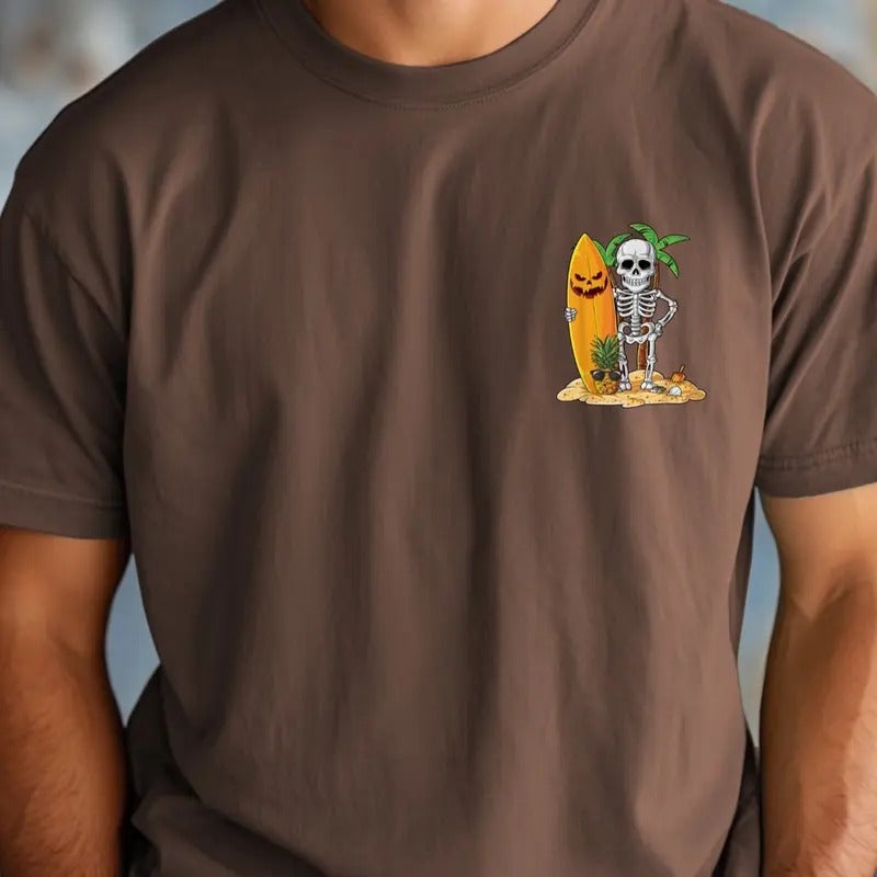 Comfort Colors Surfing Skeleton Pocket Casual Cotton - Adult & Kids T-Shirts, Sweatshirts & Hoodies apparel design preview 1