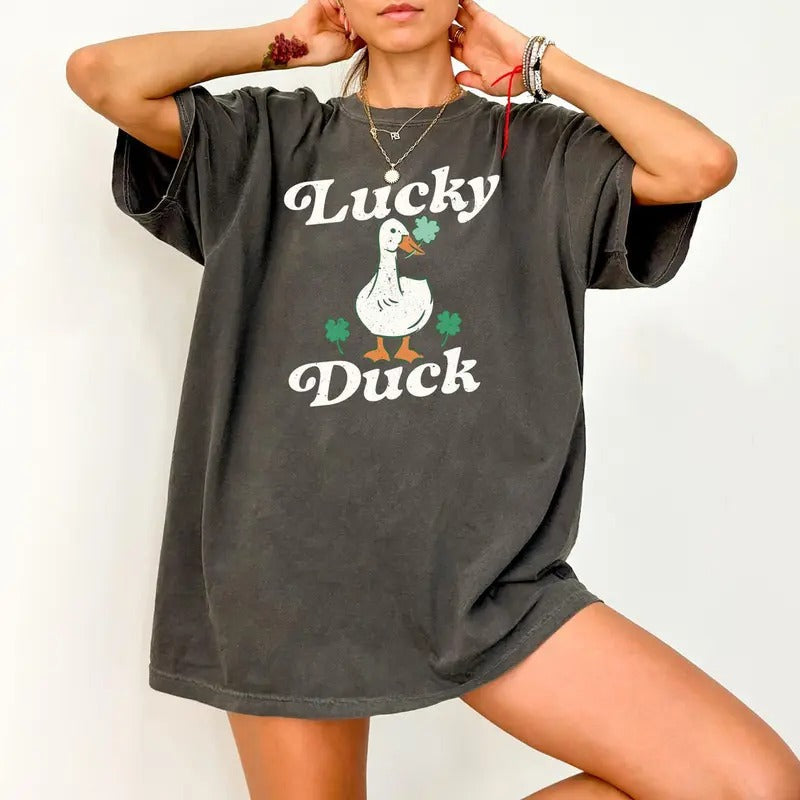 Comfort Funny Lucky Duck St Patrick'S Patty'S Irish - Adult & Kids T-Shirts, Sweatshirts & Hoodies apparel design preview 1