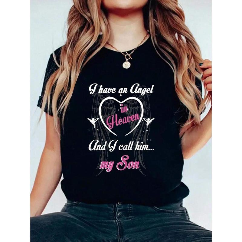Comforting Memorial "I Have Angel Heaven Call Him My - Adult & Kids T-Shirts, Sweatshirts & Hoodies apparel design preview 1