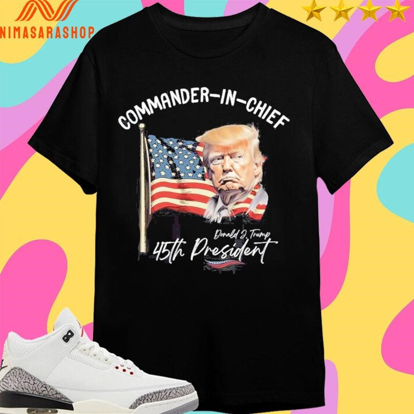 Commander-in-Chief Donald J Trump 45th President - Adult & Kids T-Shirts, Sweatshirts & Hoodies apparel design preview 1