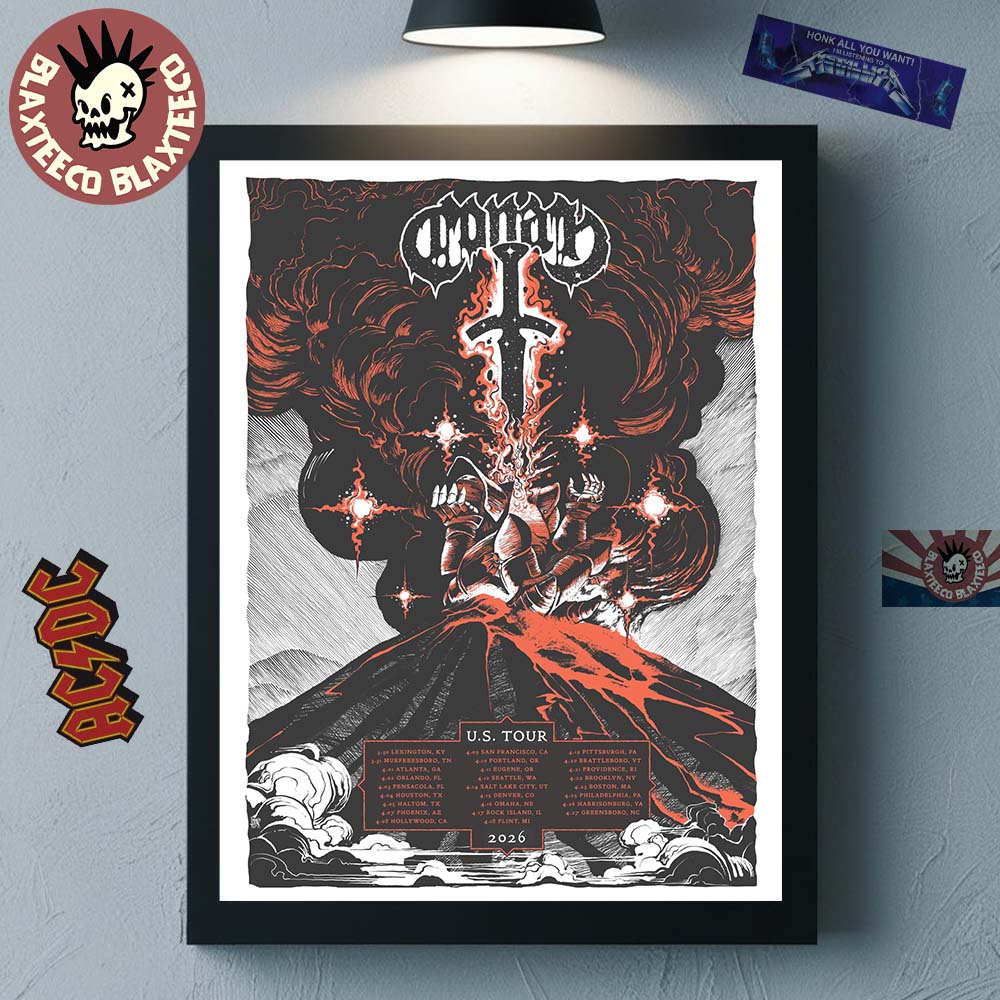 Conan Band US Tour 2026 Merch City Dates Poster - Adult & Kids T-Shirts, Sweatshirts & Hoodies apparel design preview 1