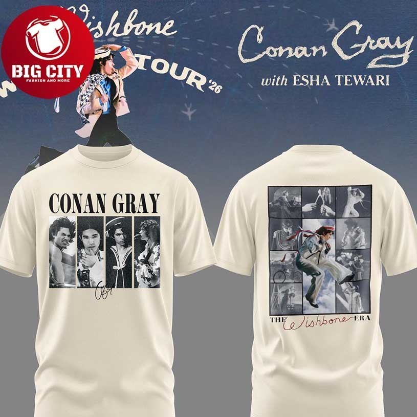 Conan Gray Wishbone World Tour 2026 Show Celebrate - Adult & Kids T-Shirts, Sweatshirts & Hoodies apparel design preview 1