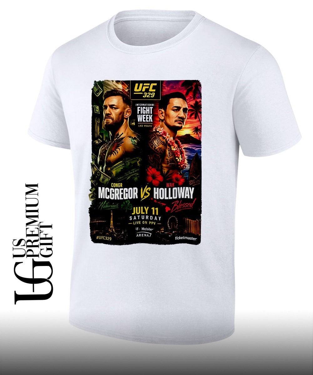 Conor McGregor vs Max Holloway UFC 329 International - Adult & Kids T-Shirts, Sweatshirts & Hoodies apparel design preview 1