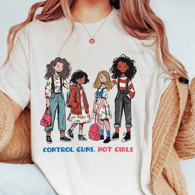 Control Guns Not Harris Walz 2024 Rights Vote - Adult & Kids T-Shirts, Sweatshirts & Hoodies apparel design preview 1