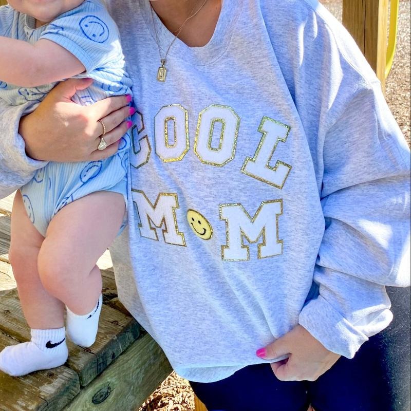 'Cool Mom' Letter Patch - Adult & Kids T-Shirts, Sweatshirts & Hoodies apparel design preview 1